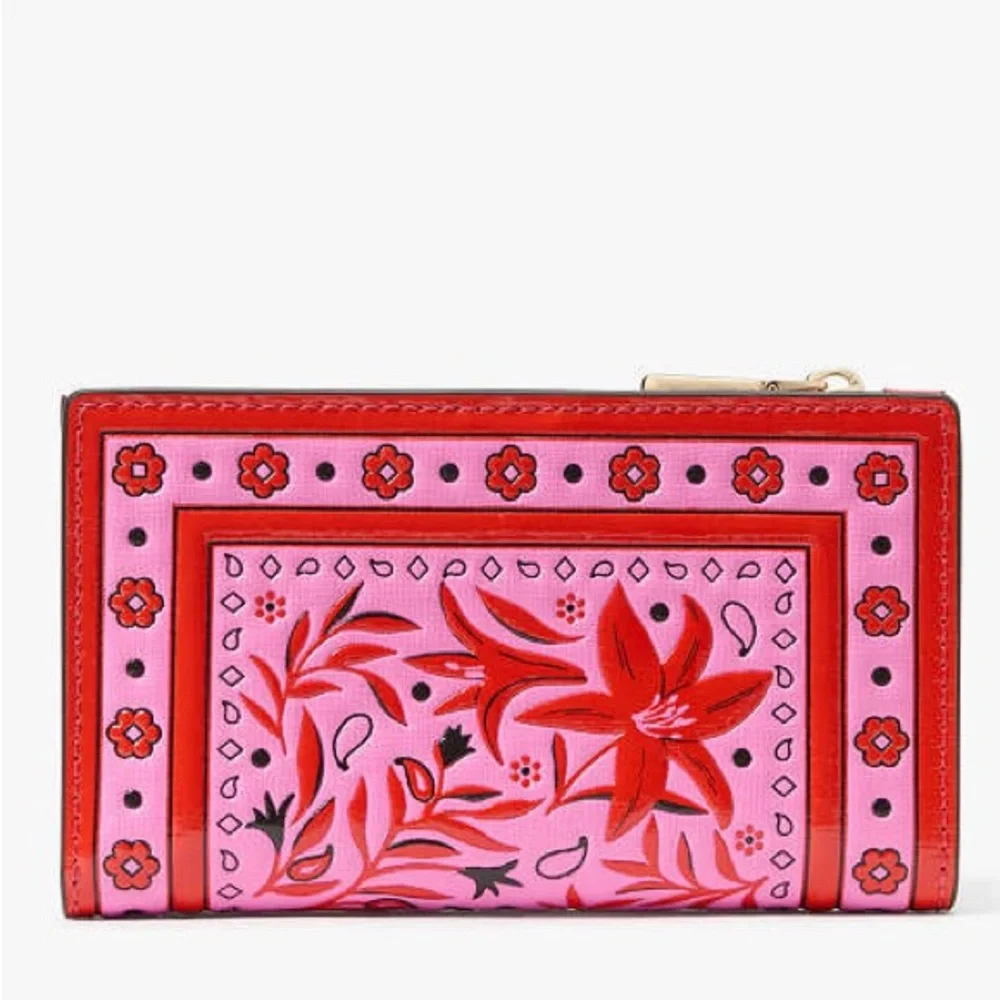 NWT! kate spade Morgan Bandana Small Slim Bifold Wallet